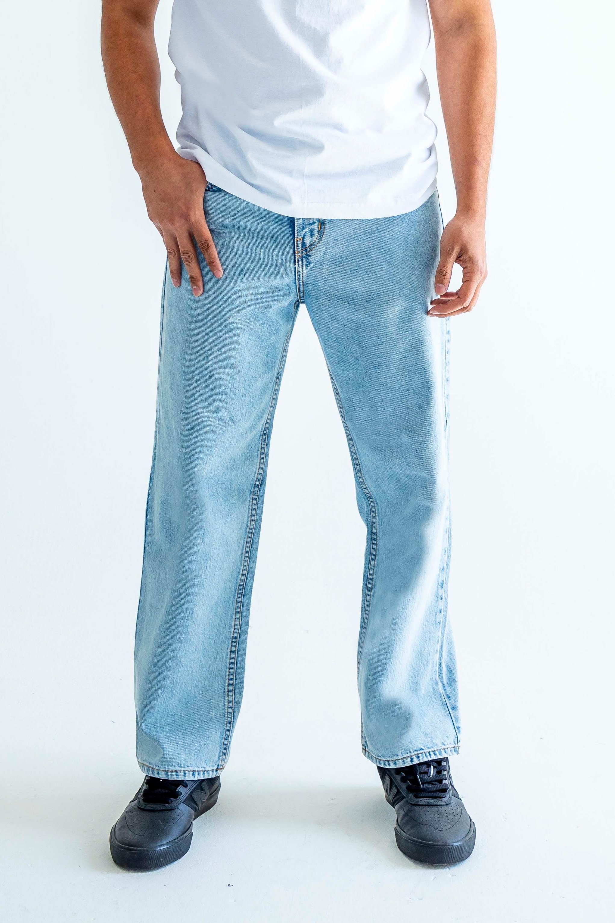 Pastel Blue Baggy Skate Jeans — Neo Blue Jeans – Made-in-USA Baggy